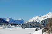 7 - da Capolago vista sul paese e  l' Hotel Maloja Palace